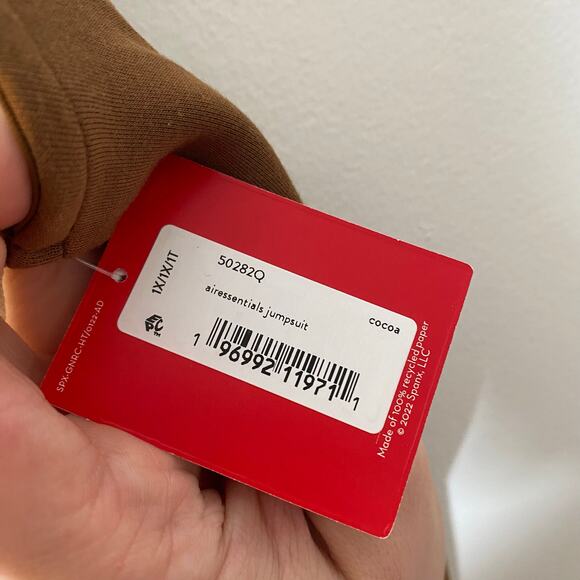 SPANX Cocoa Airessentials Sleeveless Jumpsuit NEW Size 1X Petite - Picture 6 of 9